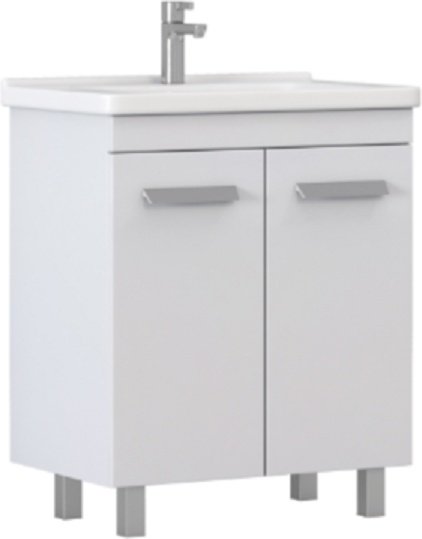Тумба с раковиной KABINKA.KZ Nova, 70x83x45 см, белый
