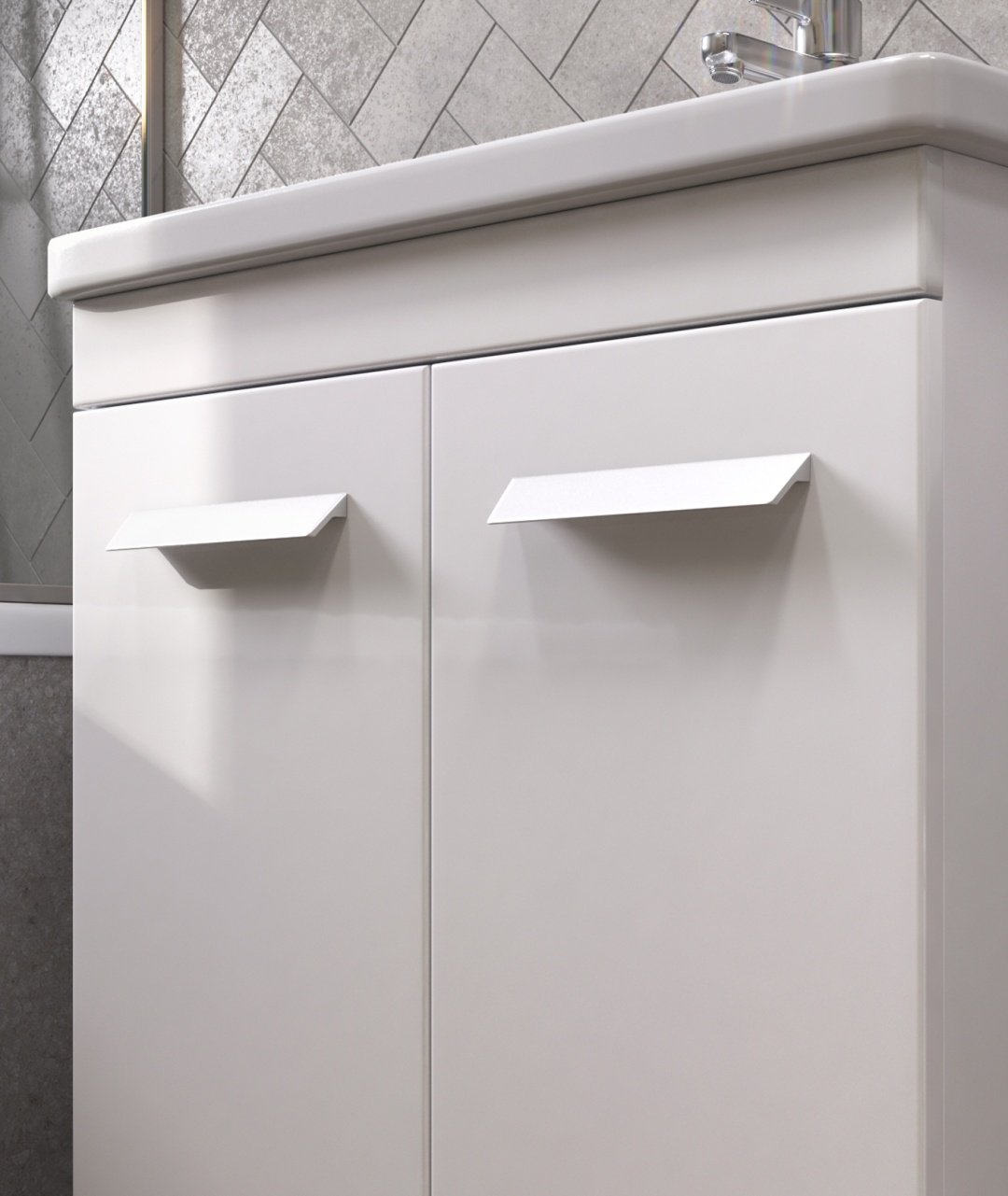 Тумба с раковиной KABINKA.KZ Nova, 70x83x45 см, белый