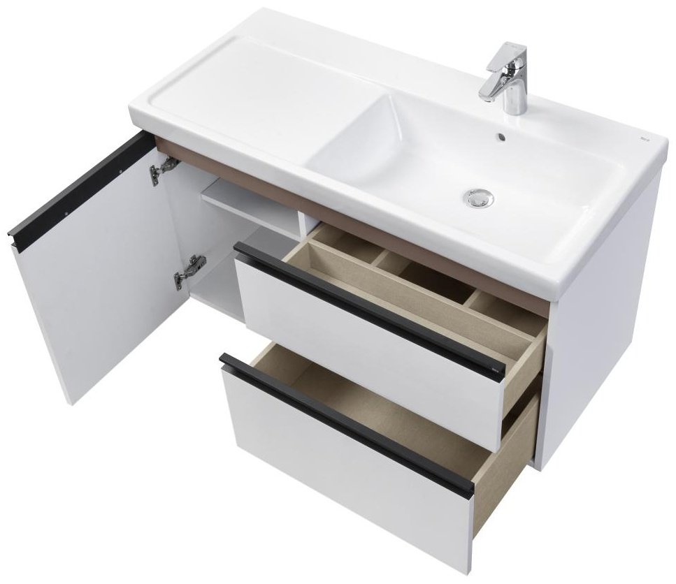 Тумба с раковиной Roca DOMI, 100x57.5x46.1 см, белый