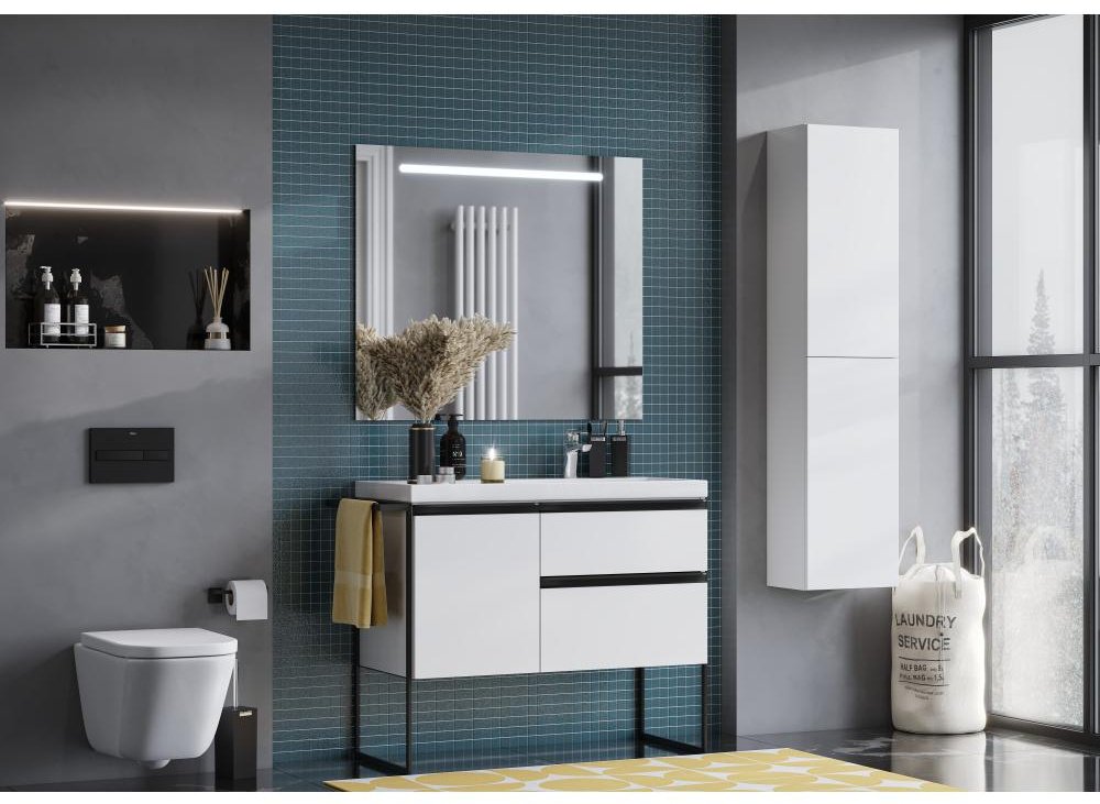 Тумба с раковиной Roca DOMI, 100x57.5x46.1 см, белый