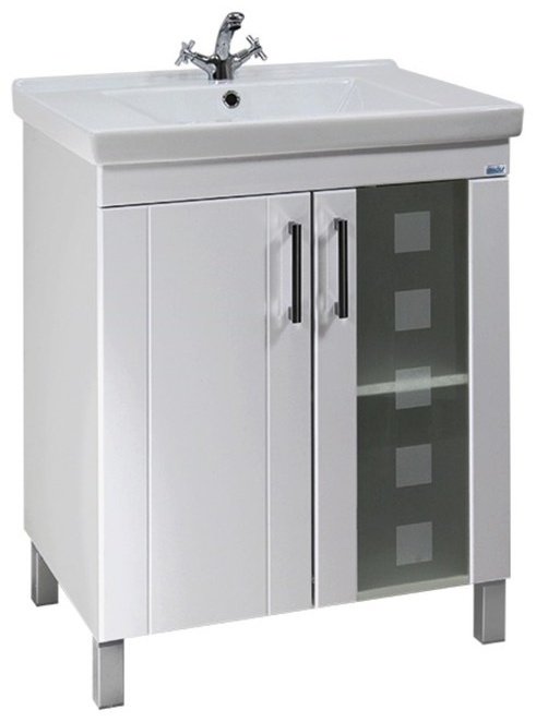 Тумба с раковиной Lindis Калипсо 57.5x42.5x81.5см белый