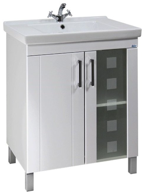 Тумба с раковиной Lindis Калипсо 57.5x42.5x81.5см белый