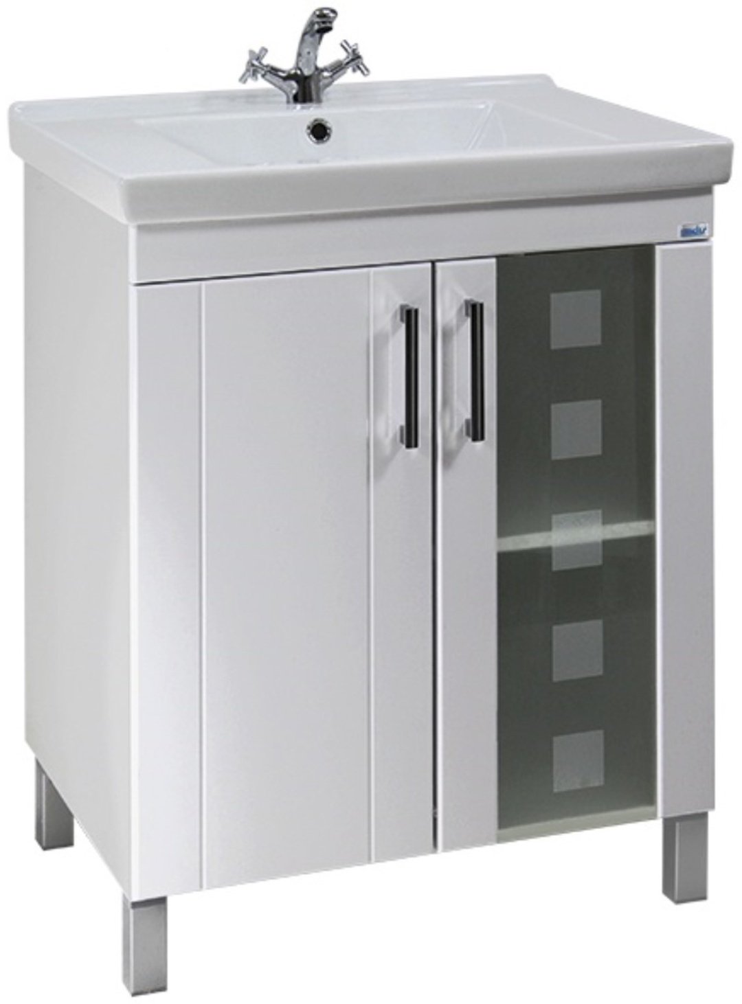 Тумба с раковиной Lindis Калипсо, 67.5x81.5 x42.5 см, белый