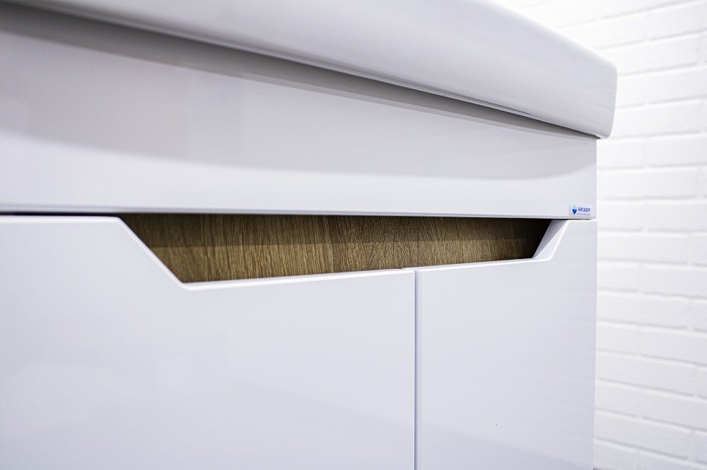 Тумба с раковиной KABINKA.KZ Адай, 47x50x38.8 см, белый, коричневый