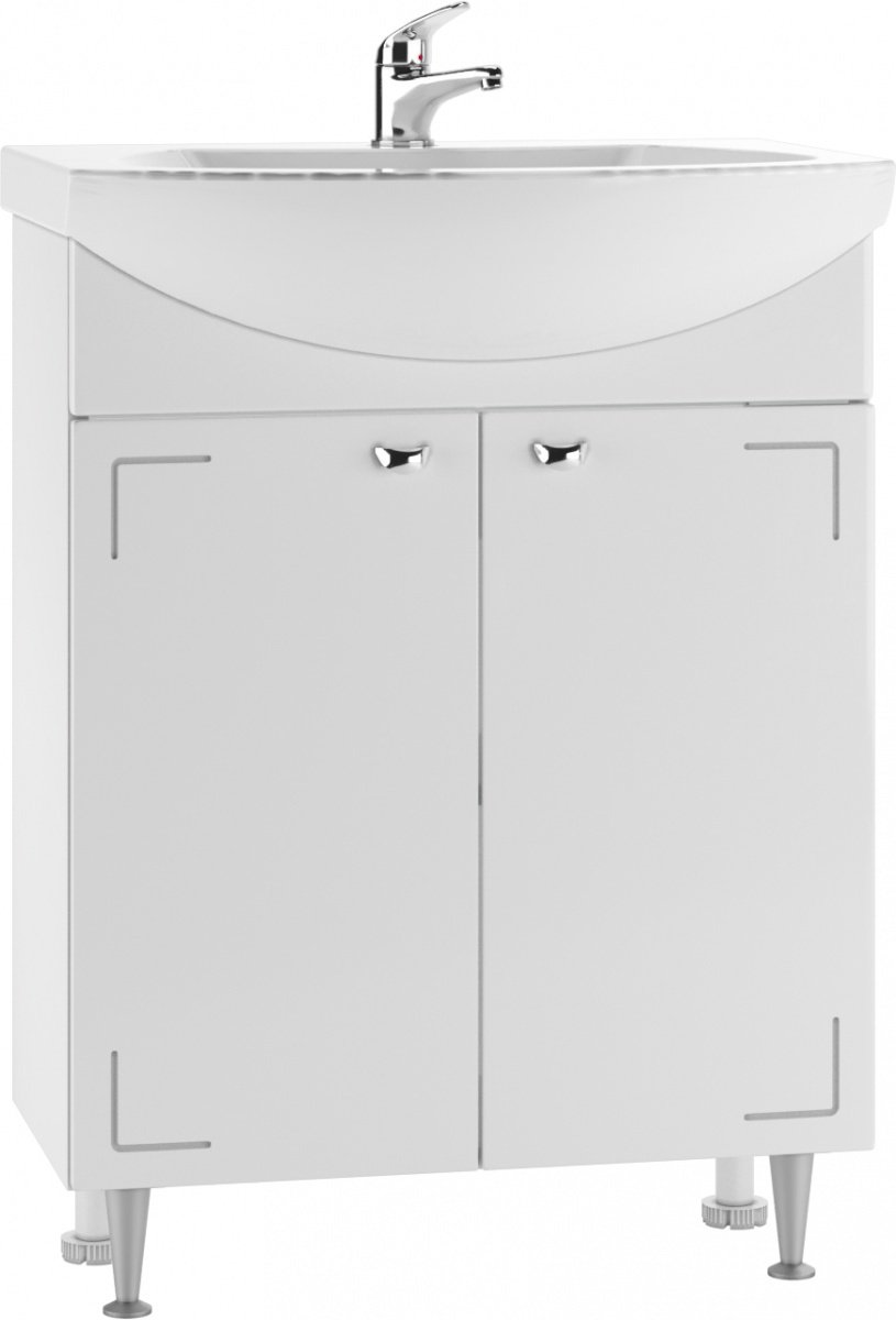 Тумба с раковиной KABINKA.KZ Адай, 60.4x82x31.1 см, белый