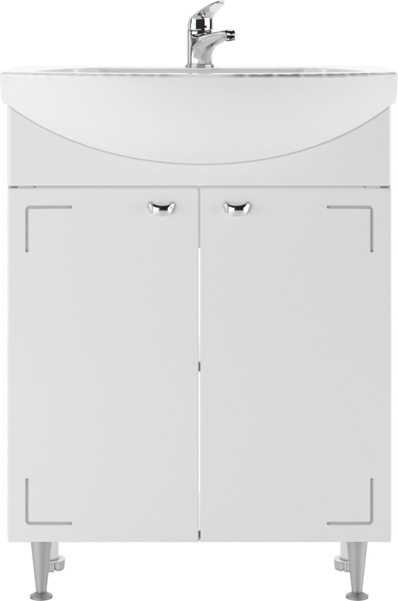 Тумба с раковиной KABINKA.KZ Адай, 60.4x82x31.1 см, белый