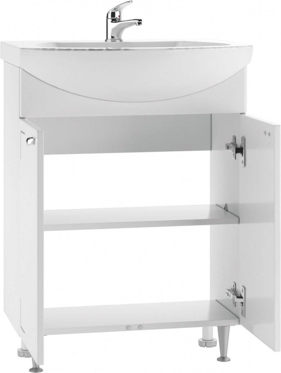Тумба с раковиной KABINKA.KZ Адай, 60.4x82x31.1 см, белый