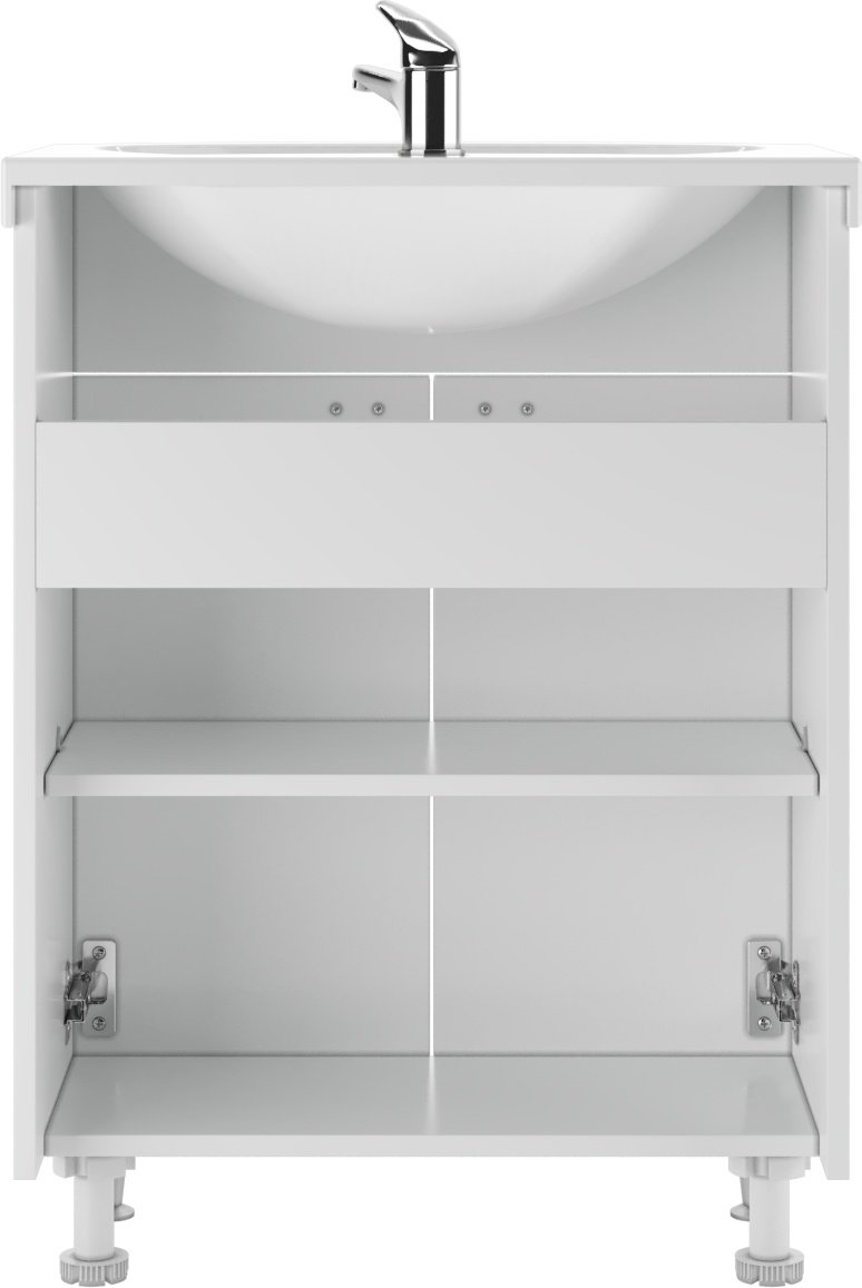 Тумба с раковиной KABINKA.KZ Адай, 60.4x82x31.1 см, белый