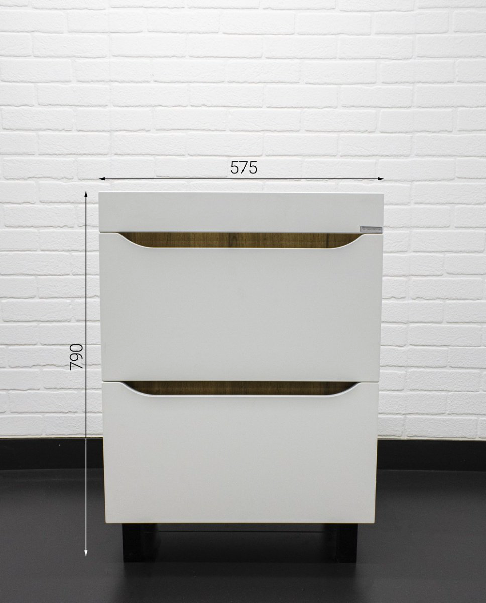 Тумба с раковиной KABINKA.KZ Байтерек, 57.5x79x43.5 см, белый, коричневый купить,NaN