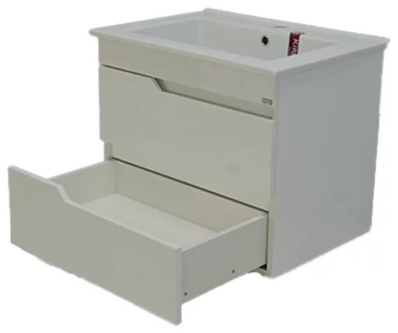 Тумба с раковиной Lindis АЛЕКСАНДРИЯ, 65x50x34 см, белый