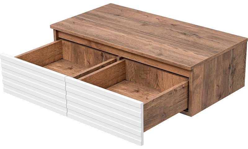 Тумба без раковины KABINKA.KZ DAK-009080-19-012Я, 80.6x23.1x42 см, белый, коричневый