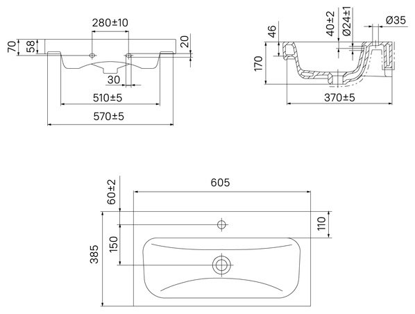 Тумба с раковиной IDDIS ZOD6CDFi95K / 3506000i28 , 60x71x37.3 см, белый купить,NaN