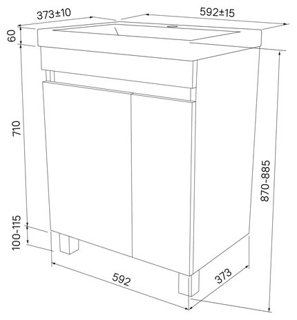 Тумба с раковиной IDDIS ZOD6CDFi95K / 3506000i28 , 60x71x37.3 см, белый купить,NaN