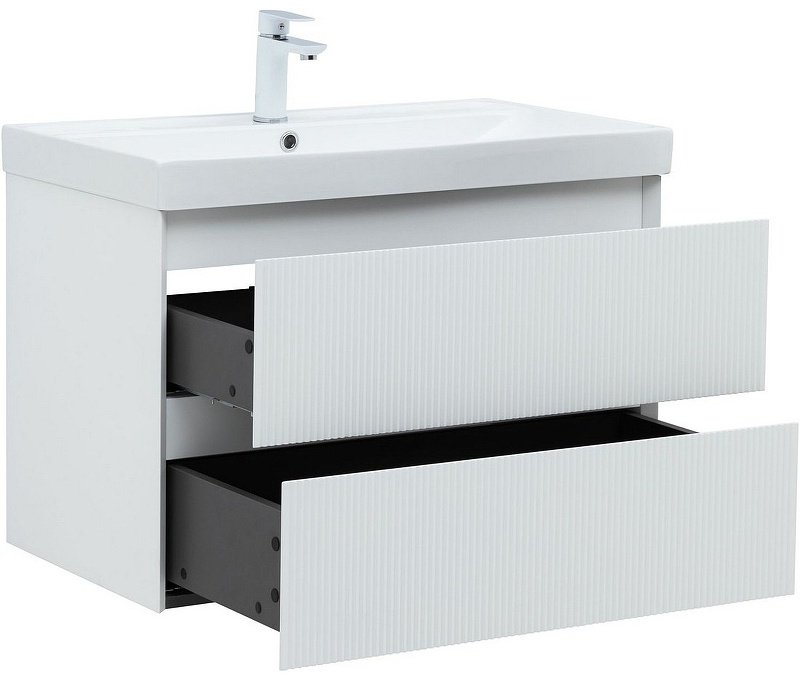 Тумба с раковиной KABINKA.KZ Flash 80 337156, 78.8x52x45.2 см, белый