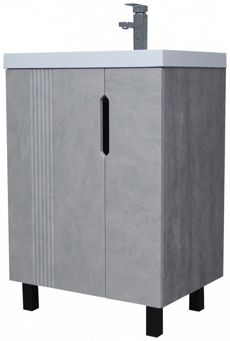 Тумба с раковиной Kabinka.kz Адай 59x71.6x44.5см серый купить,NaN