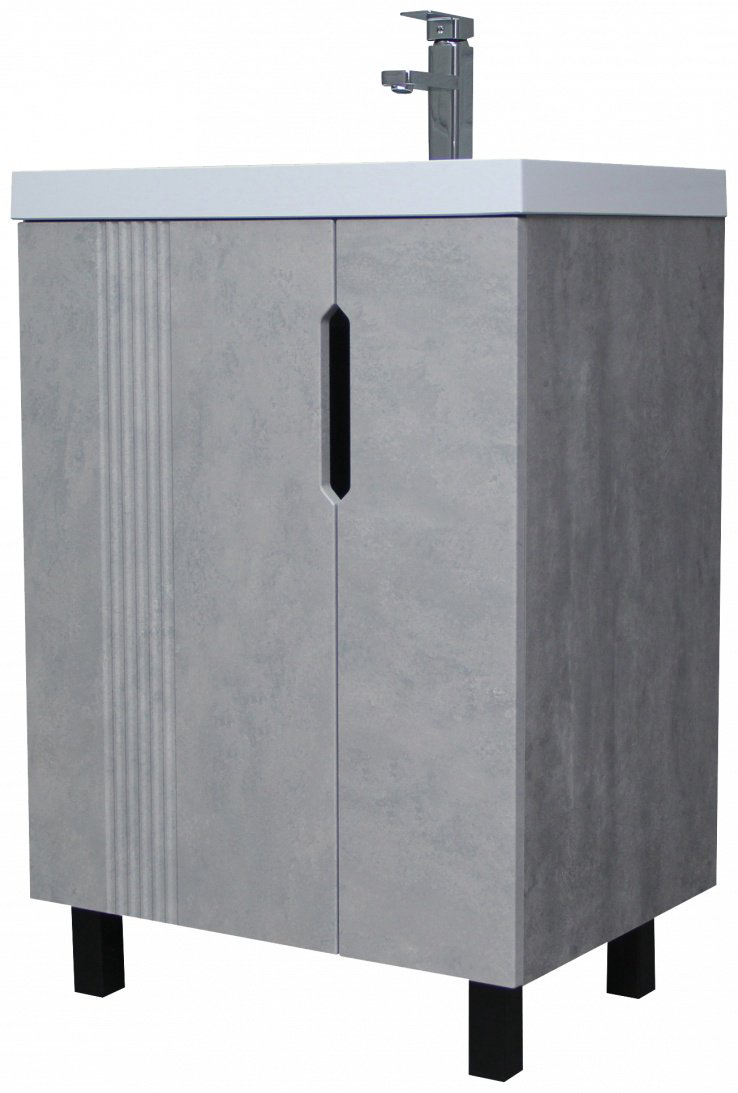 Тумба с раковиной Kabinka.kz Адай 59x71.6x44.5см серый купить,NaN