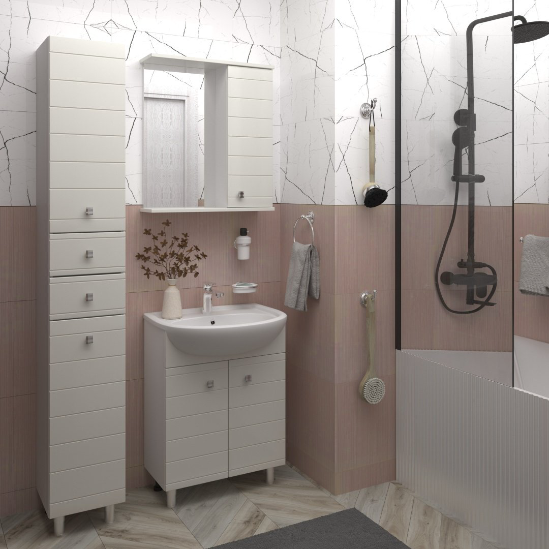 Тумба с раковиной AVK Лира 70x70x45см белый купить,NaN