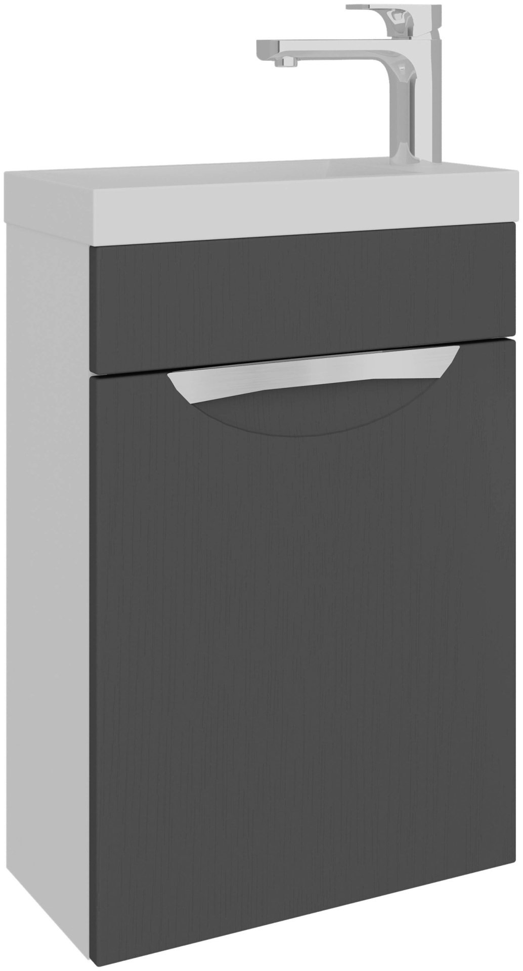 Тумба с раковиной AVK Верона 1 дверь, 40x47x20 см, белый, серый