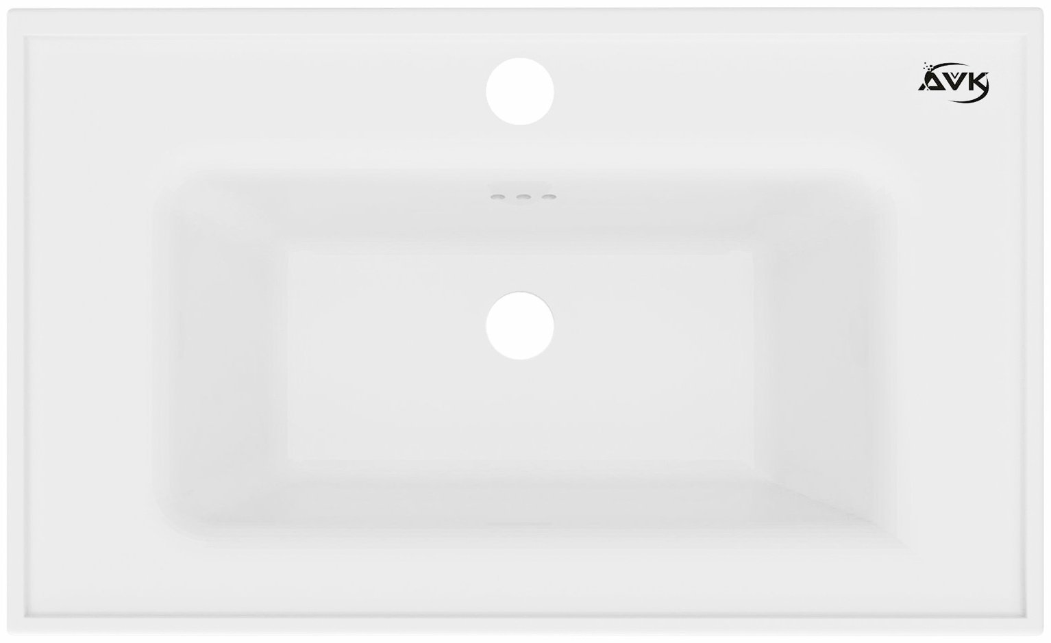 Тумба с раковиной AVK ТР 2 ящика Кира, 80x70x45 см, светло-коричневый