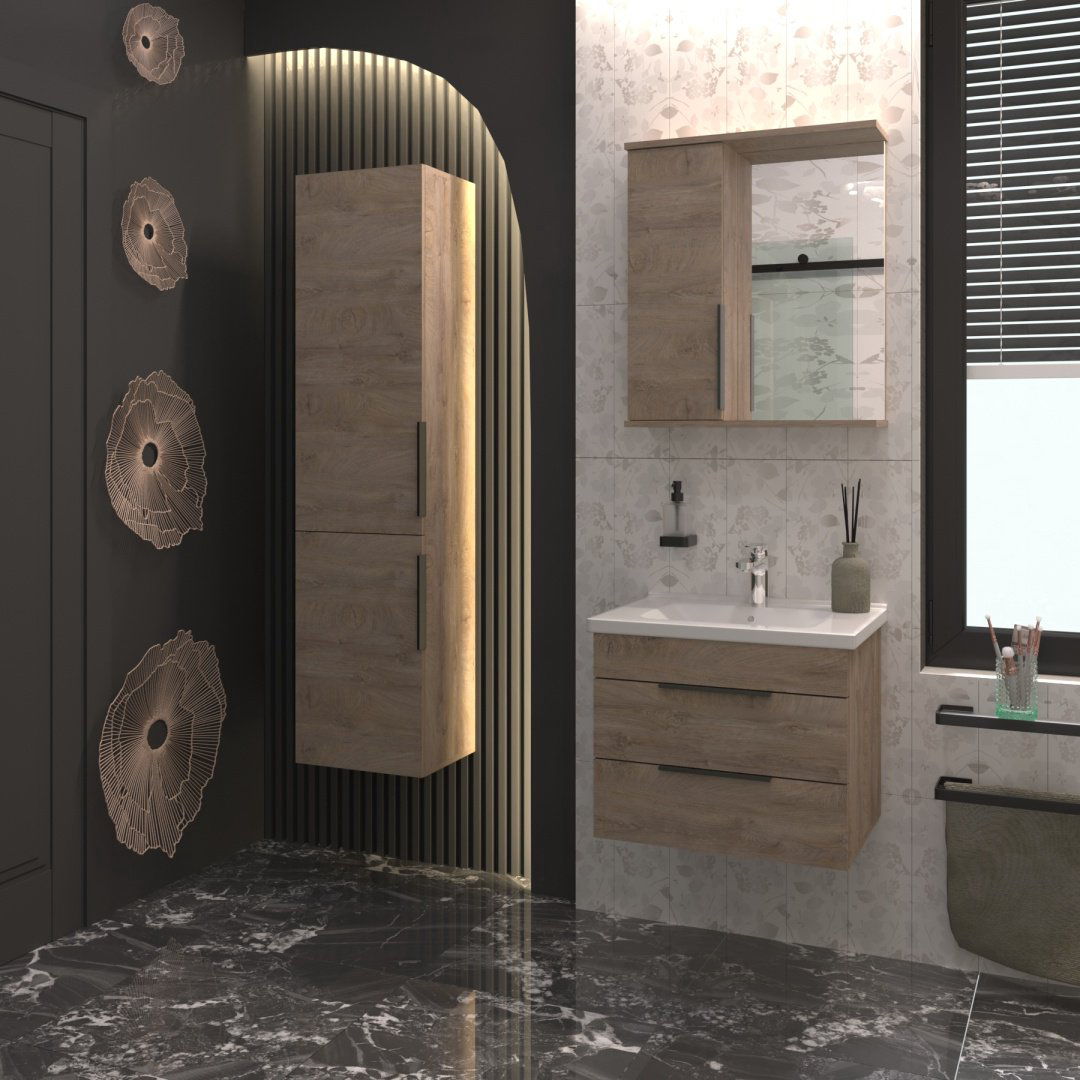 Тумба с раковиной AVK Кира 70x52x47см светло-коричневый купить,NaN