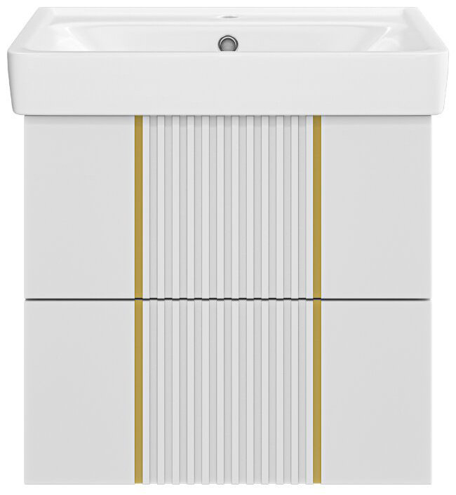 Тумба с раковиной Brevita Vega, 60x50x43.8 см, белый купить,NaN