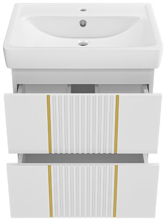 Тумба с раковиной Brevita Vega, 60x50x43.8 см, белый купить,NaN