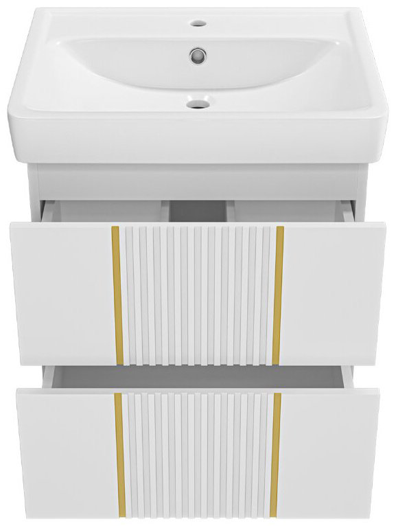 Тумба с раковиной Brevita Vega, 60x50x43.8 см, белый купить,NaN