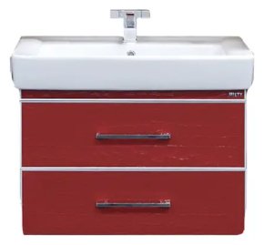 Тумба с раковиной KABINKA.KZ СО000004210, 70x58x45 см, красный