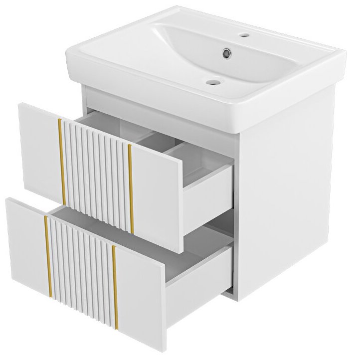 Тумба с раковиной Brevita Vega, 60x50x43.8 см, белый купить,NaN