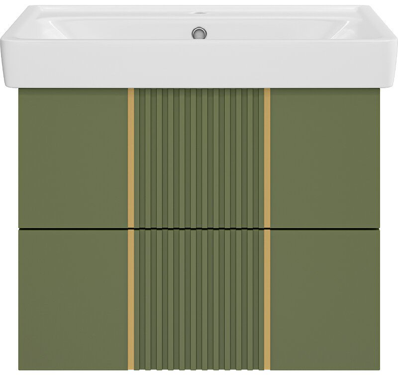 Тумба с раковиной Brevita VEG-09070-0802Я 63.8x50x43.4см зеленый купить,NaN