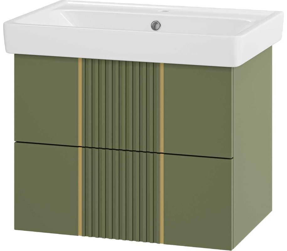 Тумба с раковиной Brevita VEG-09070-0802Я, 63.8x50x43.4 см, зеленый