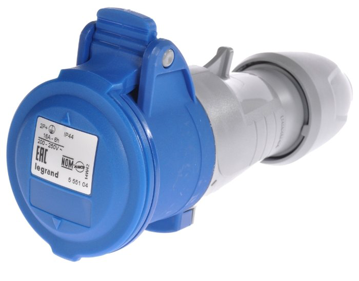 Розетка Legrand 555104 синяя купить,NaN