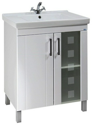 Тумба с раковиной Lindis Калипсо 57.5x42.5x81.5см белый