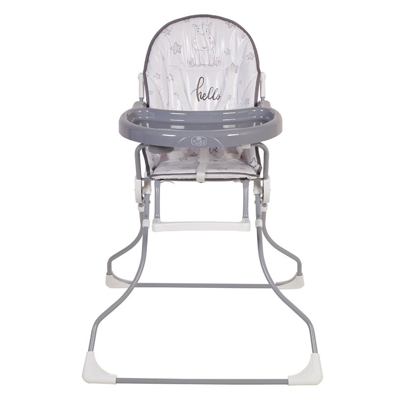 Стульчик для кормления Polini kids 152 Бегемотик Grey купить,NaN