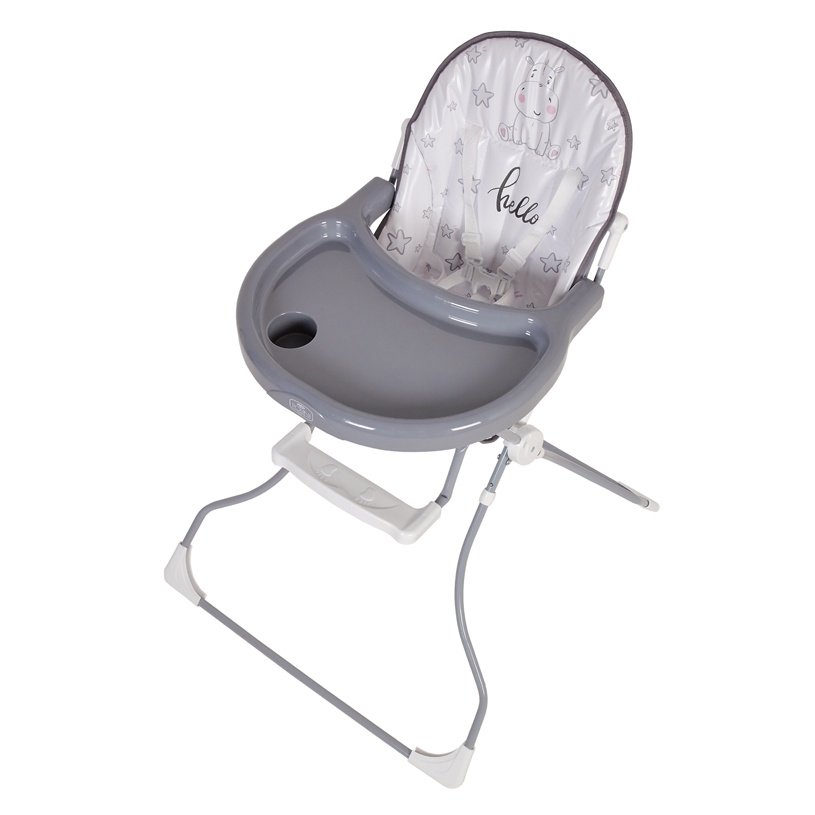 Стульчик для кормления Polini kids 152 Бегемотик Grey купить,NaN