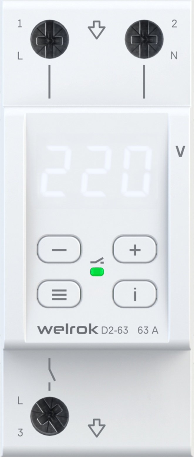 WELROK реле контроля напряжения D2-63 4660251140069