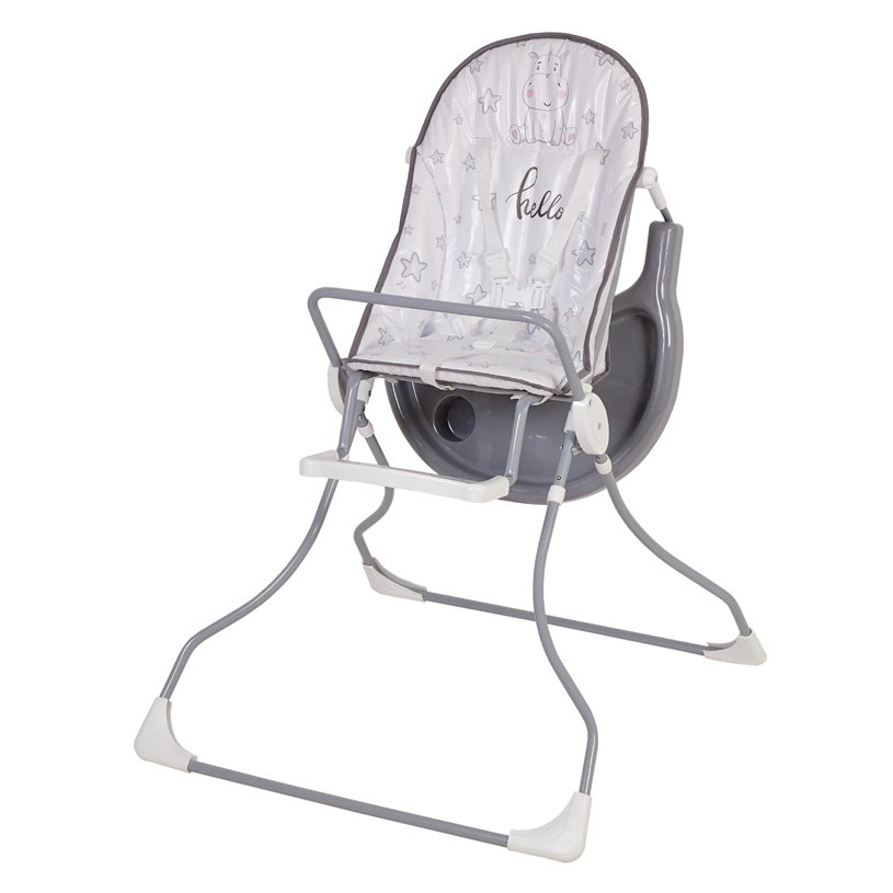 Стульчик для кормления Polini kids 152 Бегемотик Grey купить,NaN