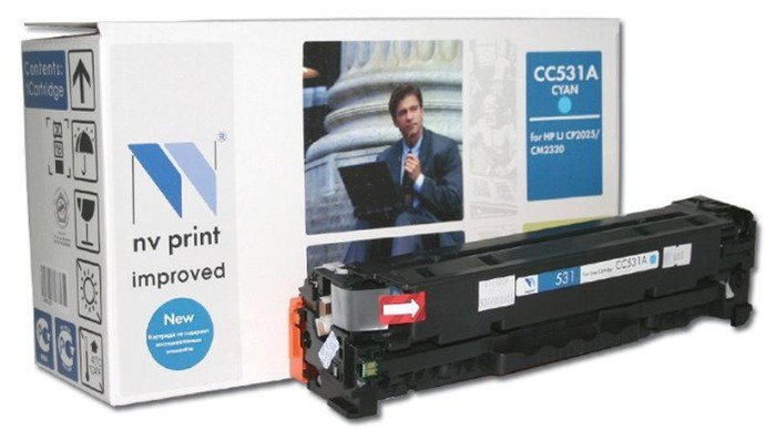 Картридж NV Print CC531A Cyan голубой купить,NaN