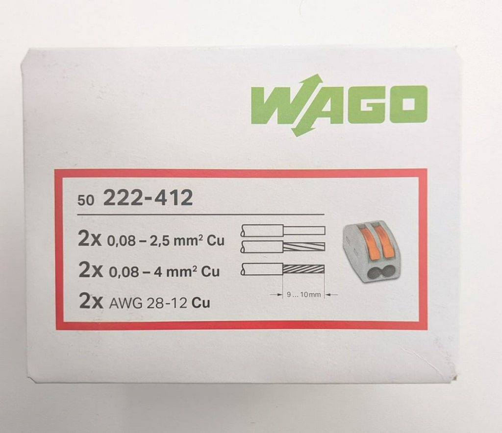 Клемма Набор клемм WAGO 222-412 от 0.08 до 4 кв.мм, 50 шт