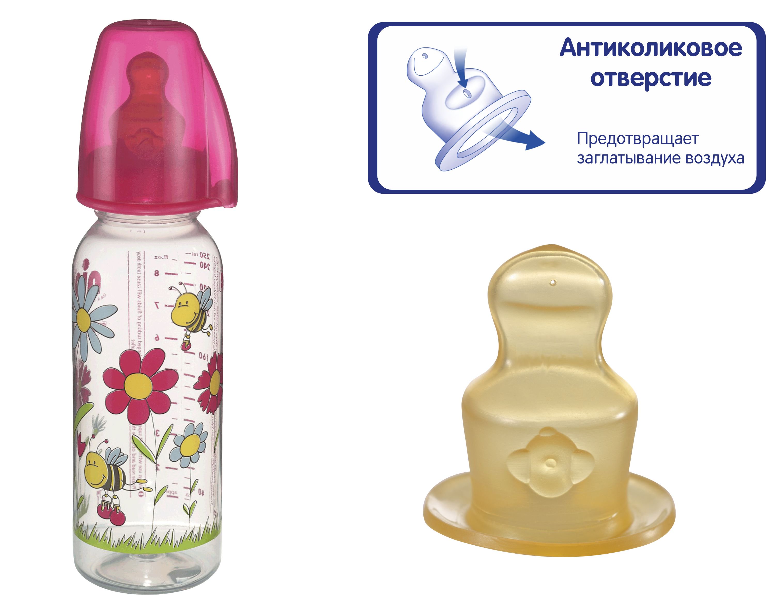 NIP Бутылочка пластиковая "Family" girl 250 мл
