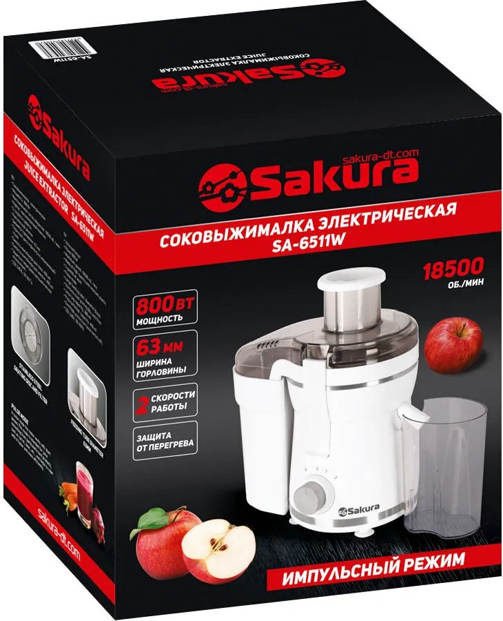 Соковыжималка Sakura SA-6511W белая купить,NaN