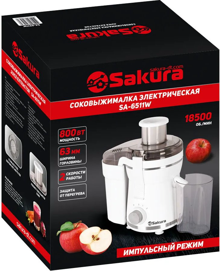 Соковыжималка Sakura SA-6511W белая купить,NaN