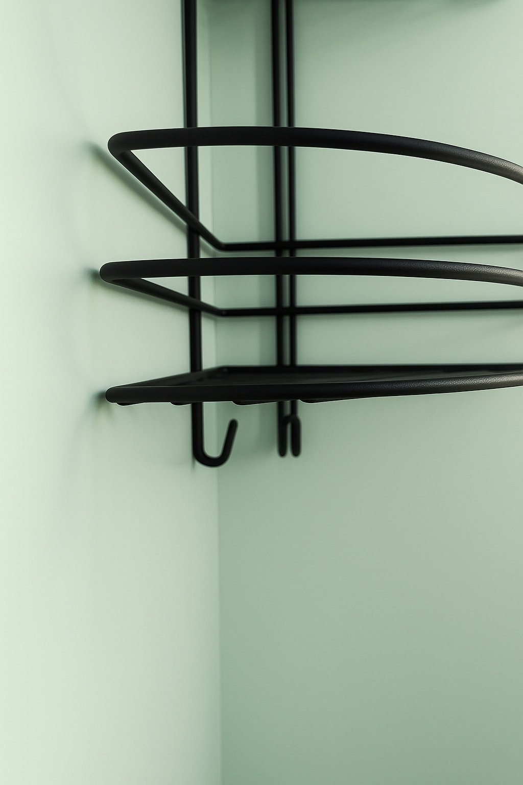 ProfFero П0002004 полка для ванной двухъярусная, овальная, с вешалками, черный муар, нержавеющая сталь, 1 шт