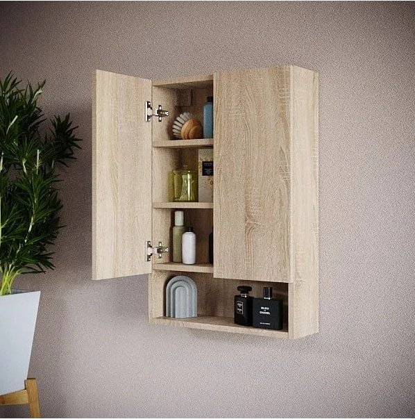 Шкаф навесной Sanflor С27235, дуб Сонома Sanflor 50x15x74 см, мультиколор купить,NaN