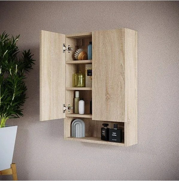 Шкаф навесной Sanflor С27235, дуб Сонома Sanflor 50x15x74 см, мультиколор купить,NaN