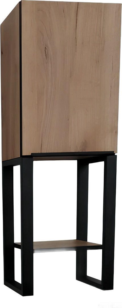 Шкаф-пенал навесной Sanflor Гард С27380, 35x24x96 см, черный, золотистый купить,NaN