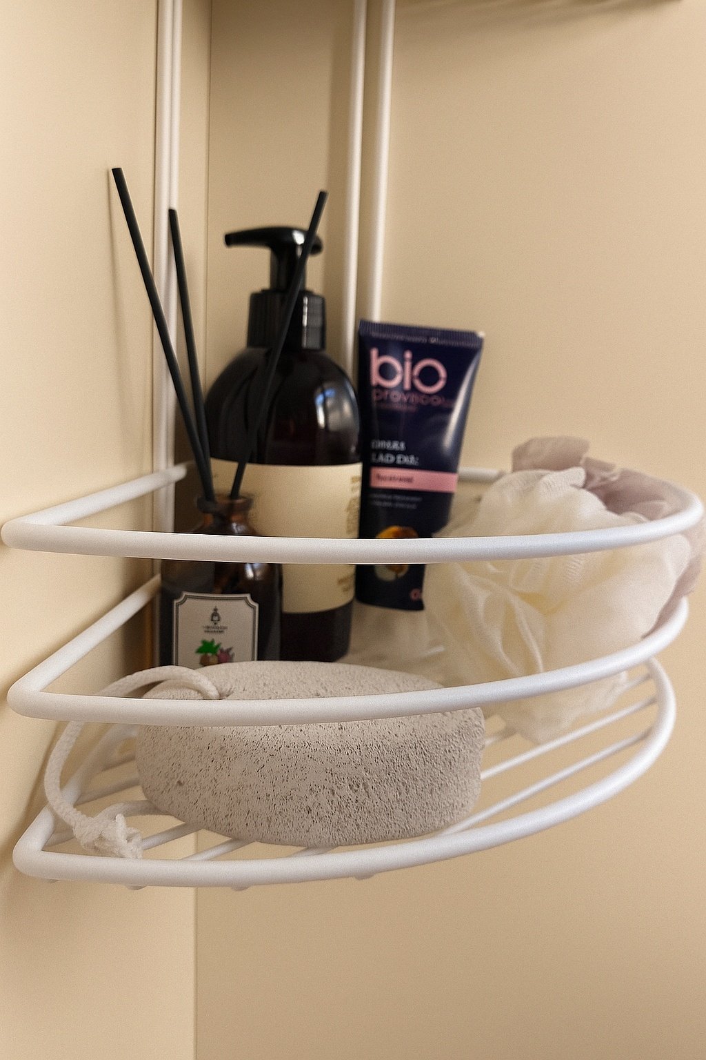 ProfFero П0001911 полка для ванной двухъярусная, овальная, высокий борт белый муар, 1 шт., нержавеющая сталь