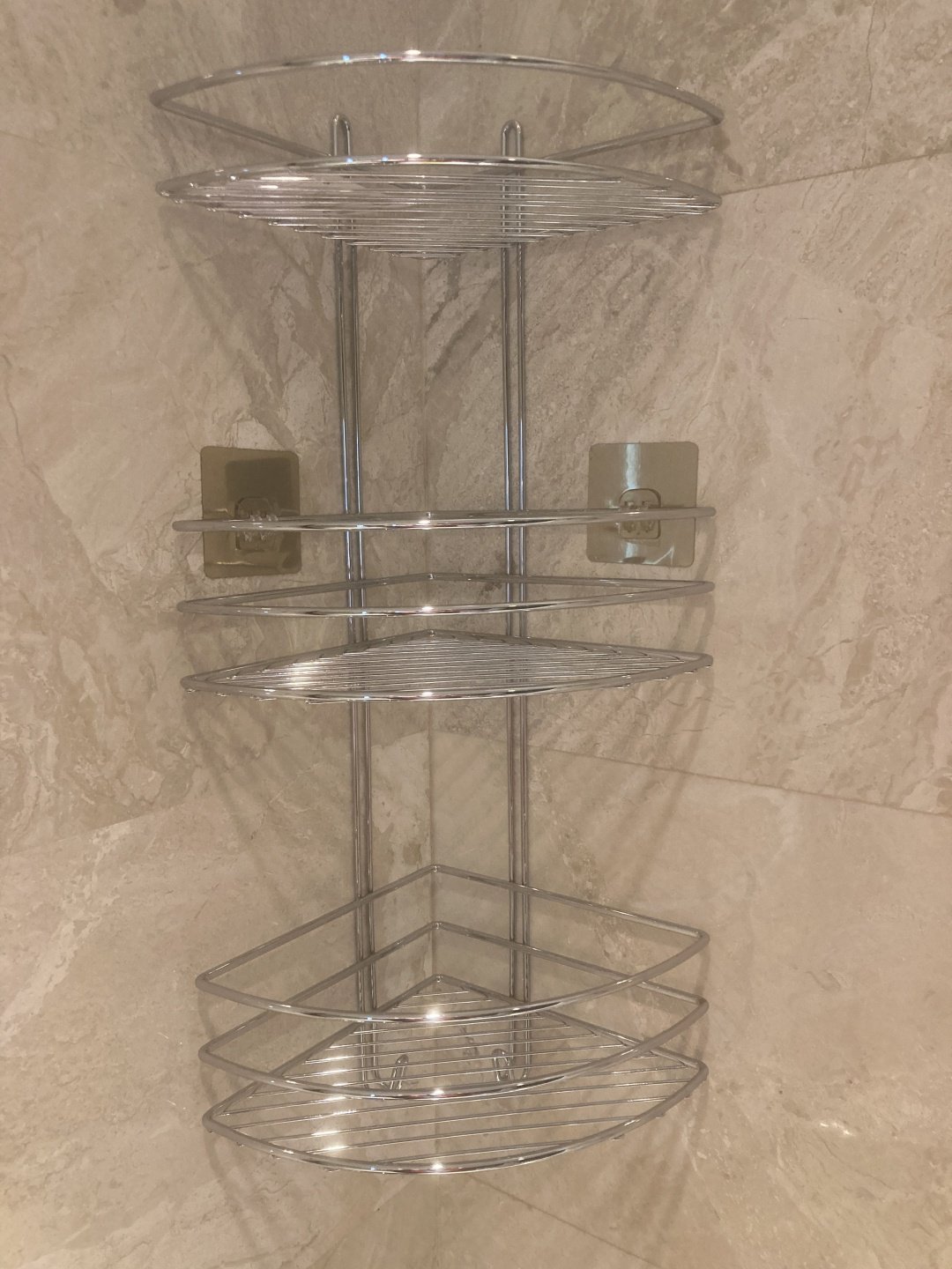 ProfFero П23028 полка для ванной трёхъярусная, овальная, с вешалками 1 шт, нержавеющая сталь, хром