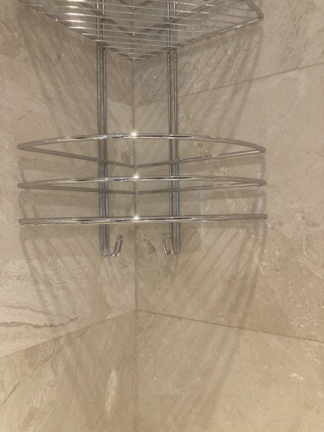 ProfFero П23028 полка для ванной трёхъярусная, овальная, с вешалками 1 шт, нержавеющая сталь, хром