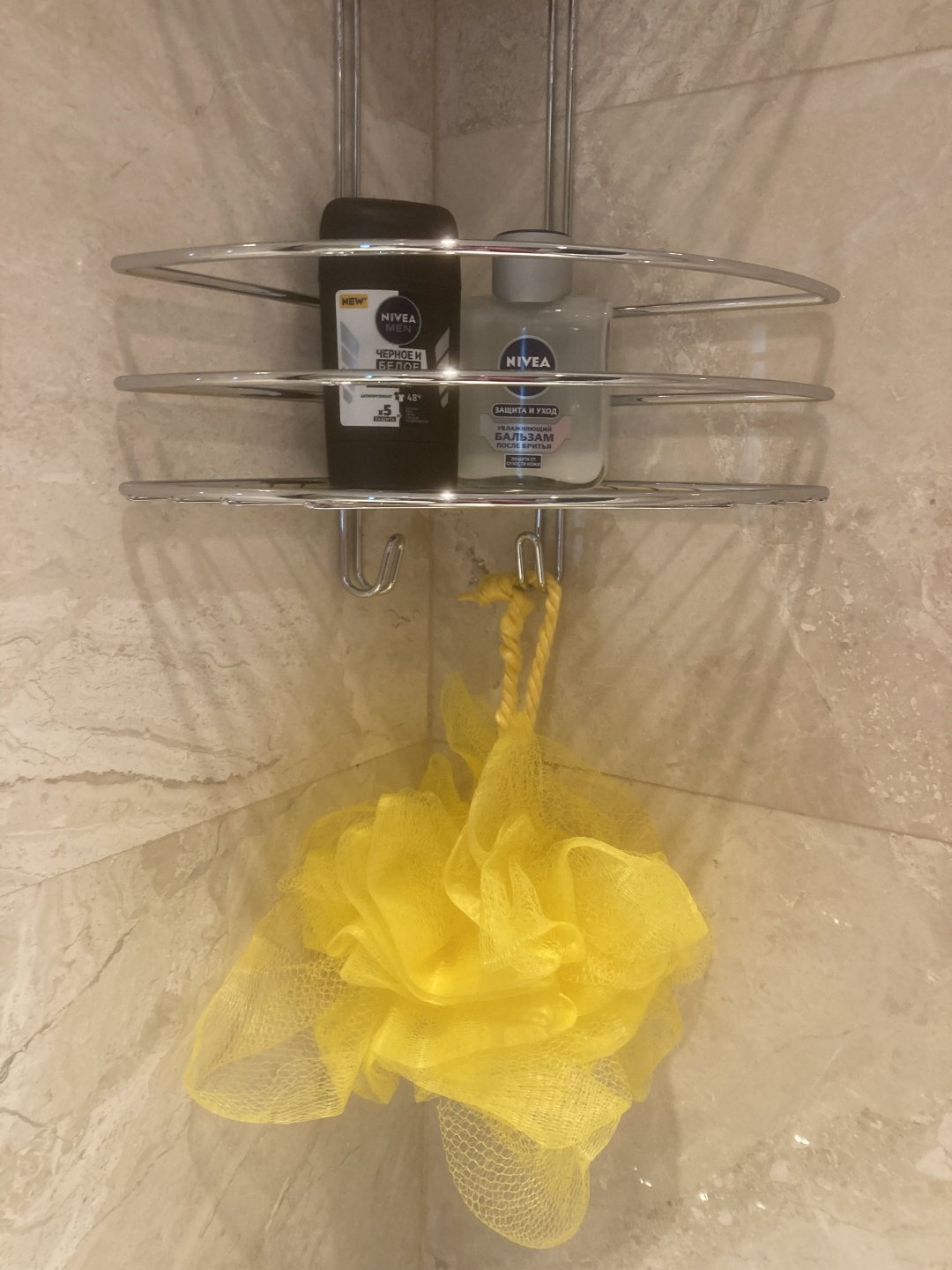 ProfFero П23028 полка для ванной трёхъярусная, овальная, с вешалками 1 шт, нержавеющая сталь, хром